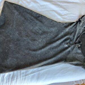 Charcoal Button-Up Dress